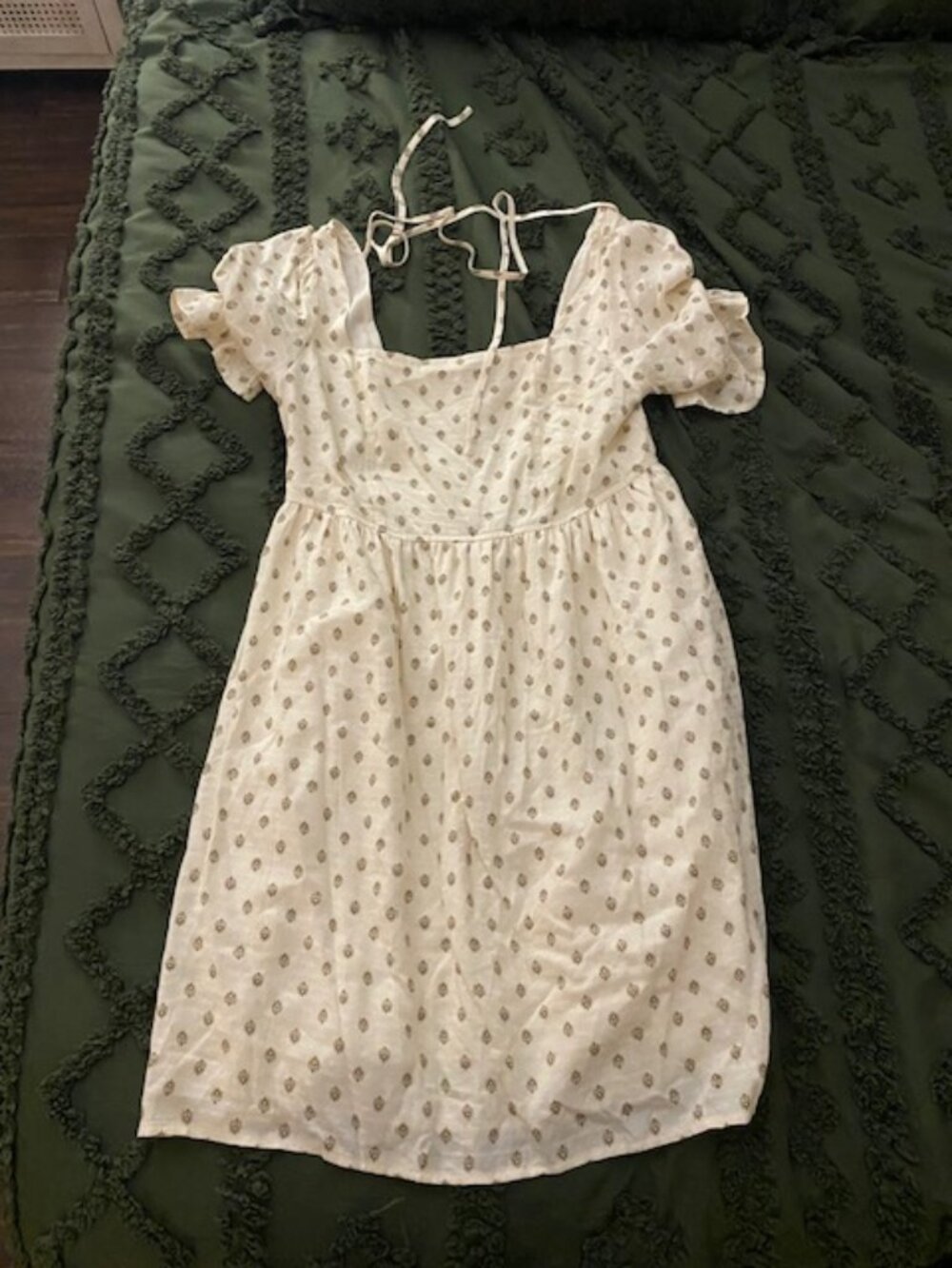Cotton Pattern Dress - Size Small. Tie in the back